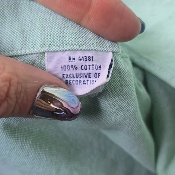 Polo Ralph Lauren Mint Green Button-down Shirt Large - Picture 11 of 12
